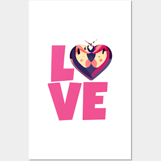 Unicorn Valentine Unicorns in Love Heart Posters and Art